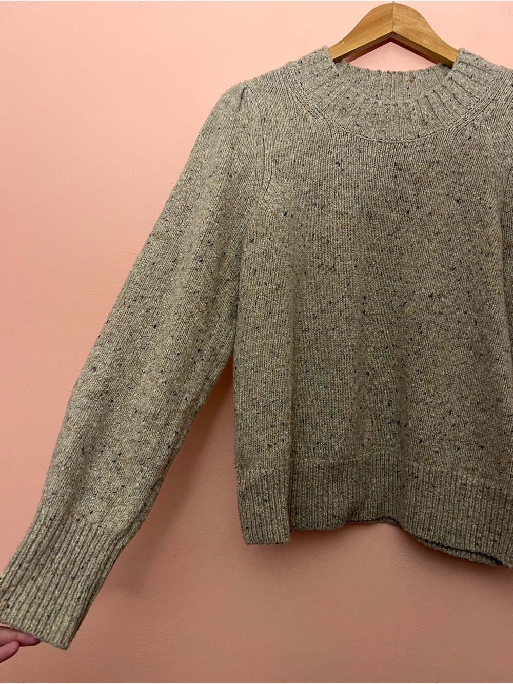 Faherty Oatcake Boone Sweater Merino Wool Alpaca Medium - Picture 5 of 12